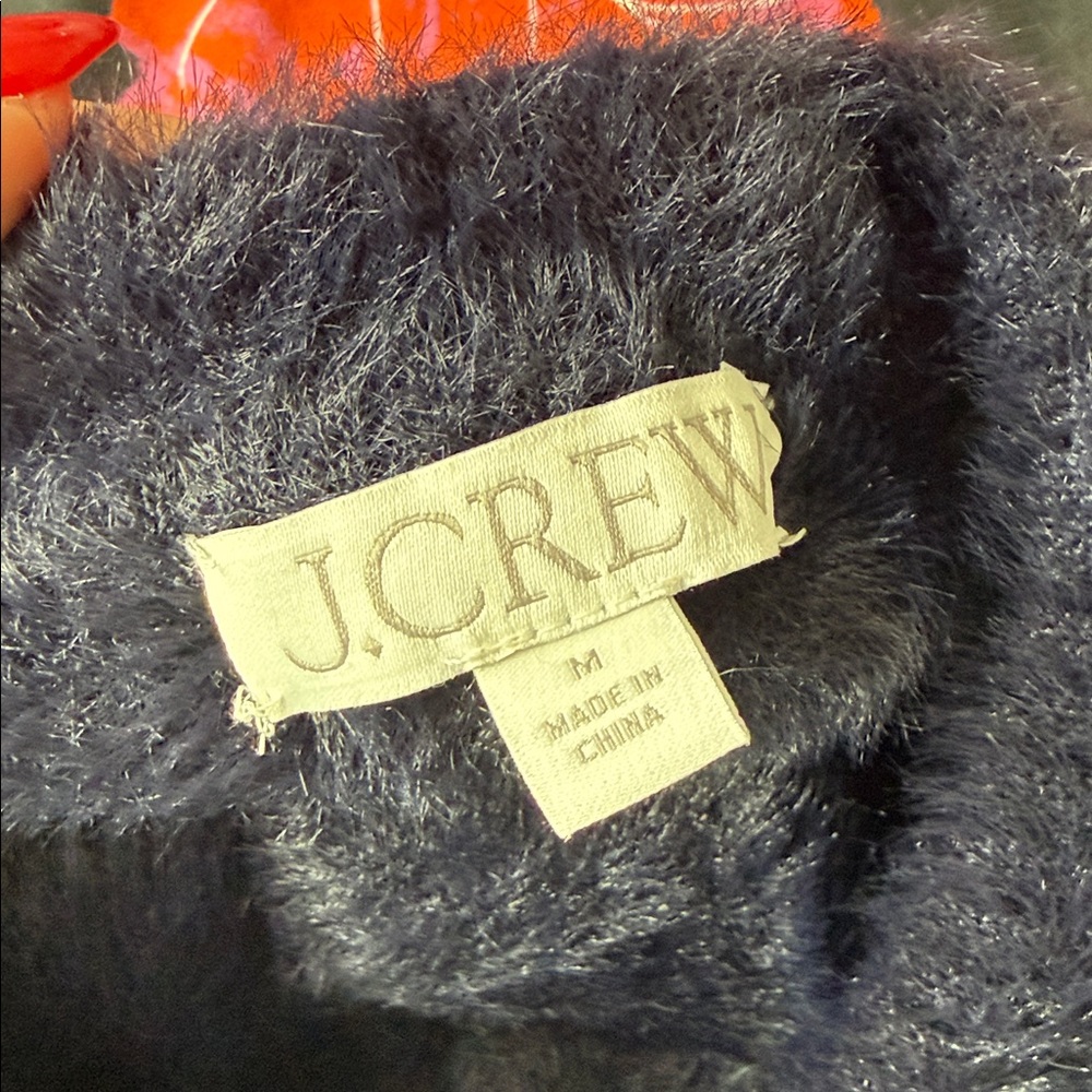 J. Crew Navy Teddy Lady Jacket with Crystal Buttons - Picture 7 of 8
